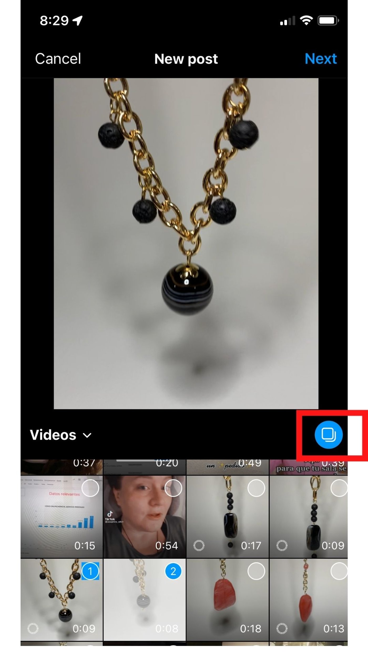 Publica un video en Instagram 