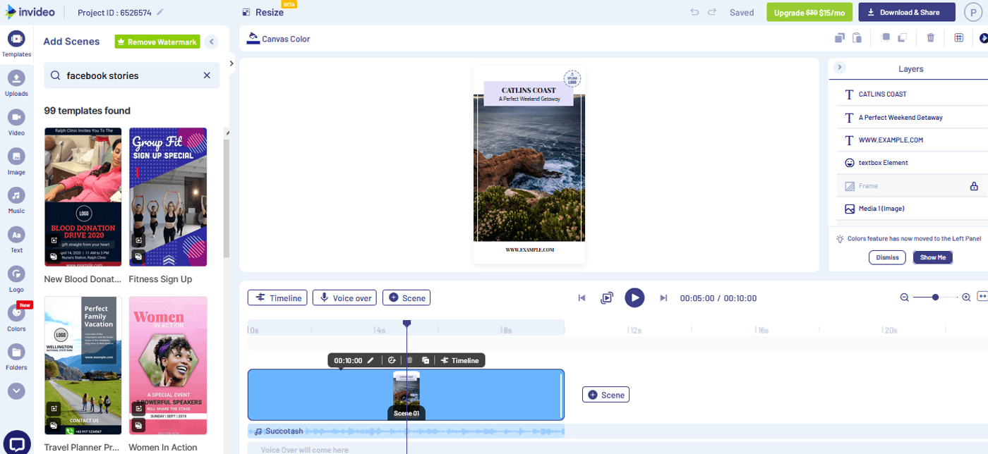 How to Create Stunning Facebook Stories in minutes - Step 4