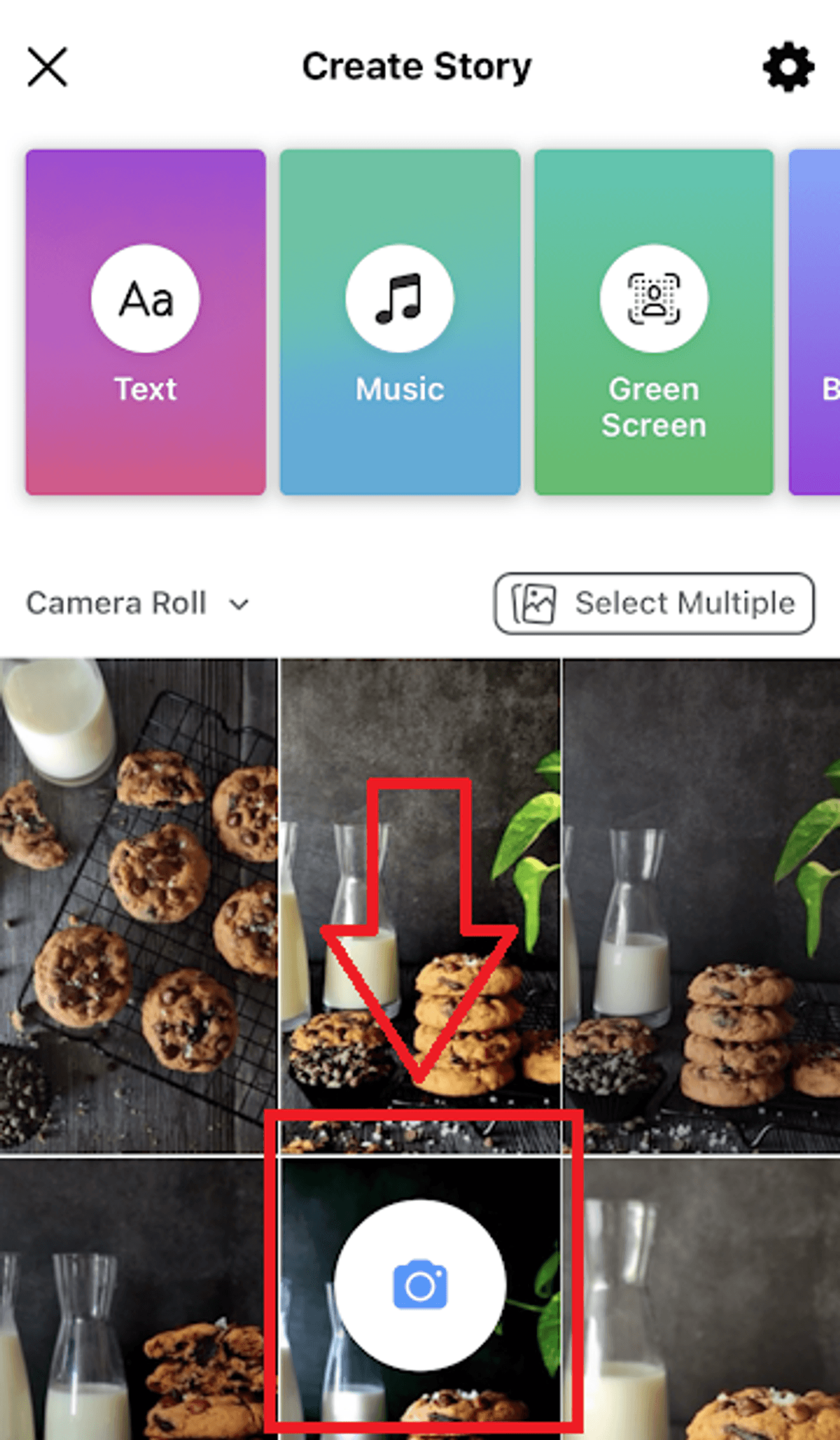 How to Post Facebook Stories - Step 2