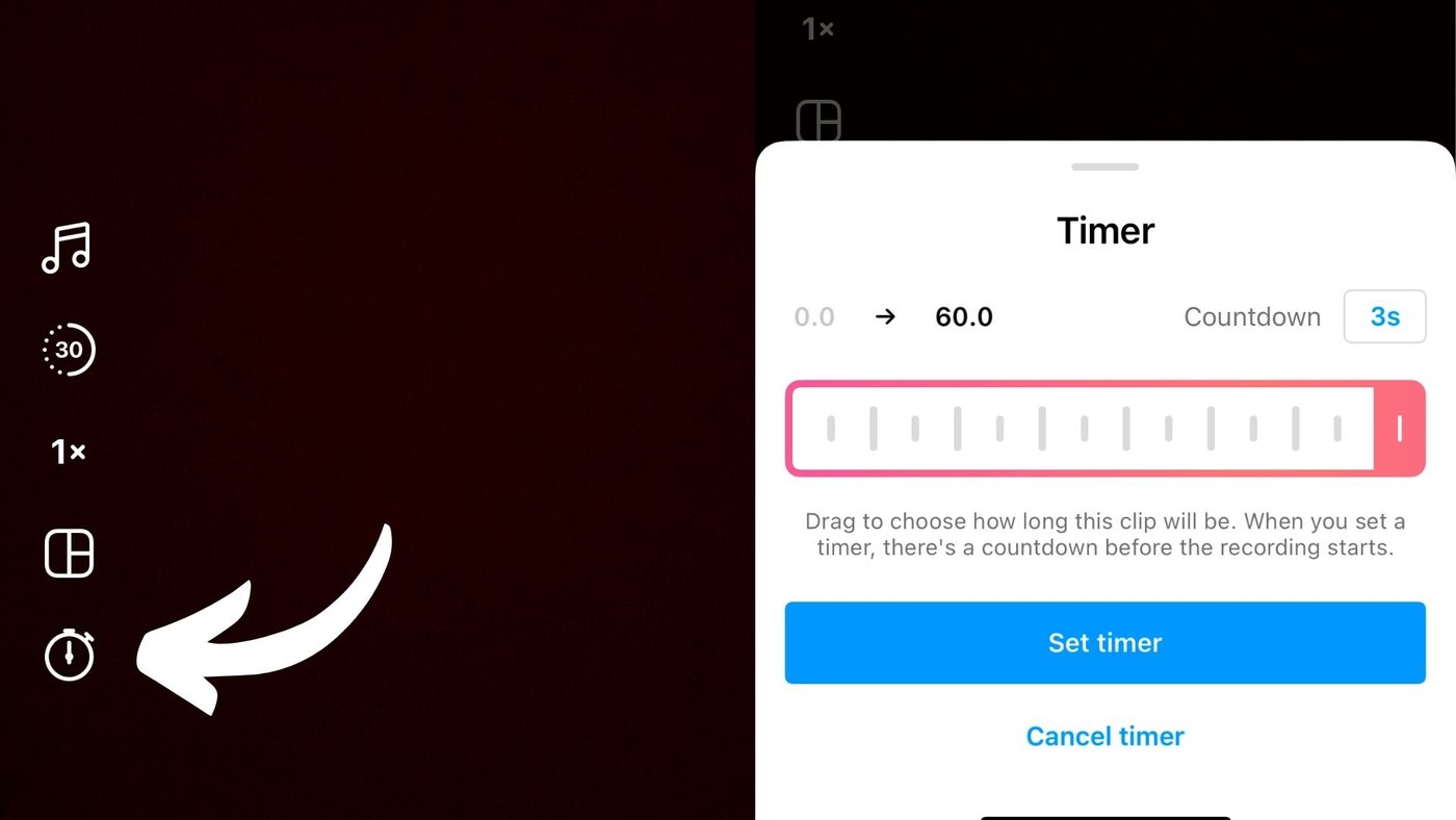 Instagram reels timer