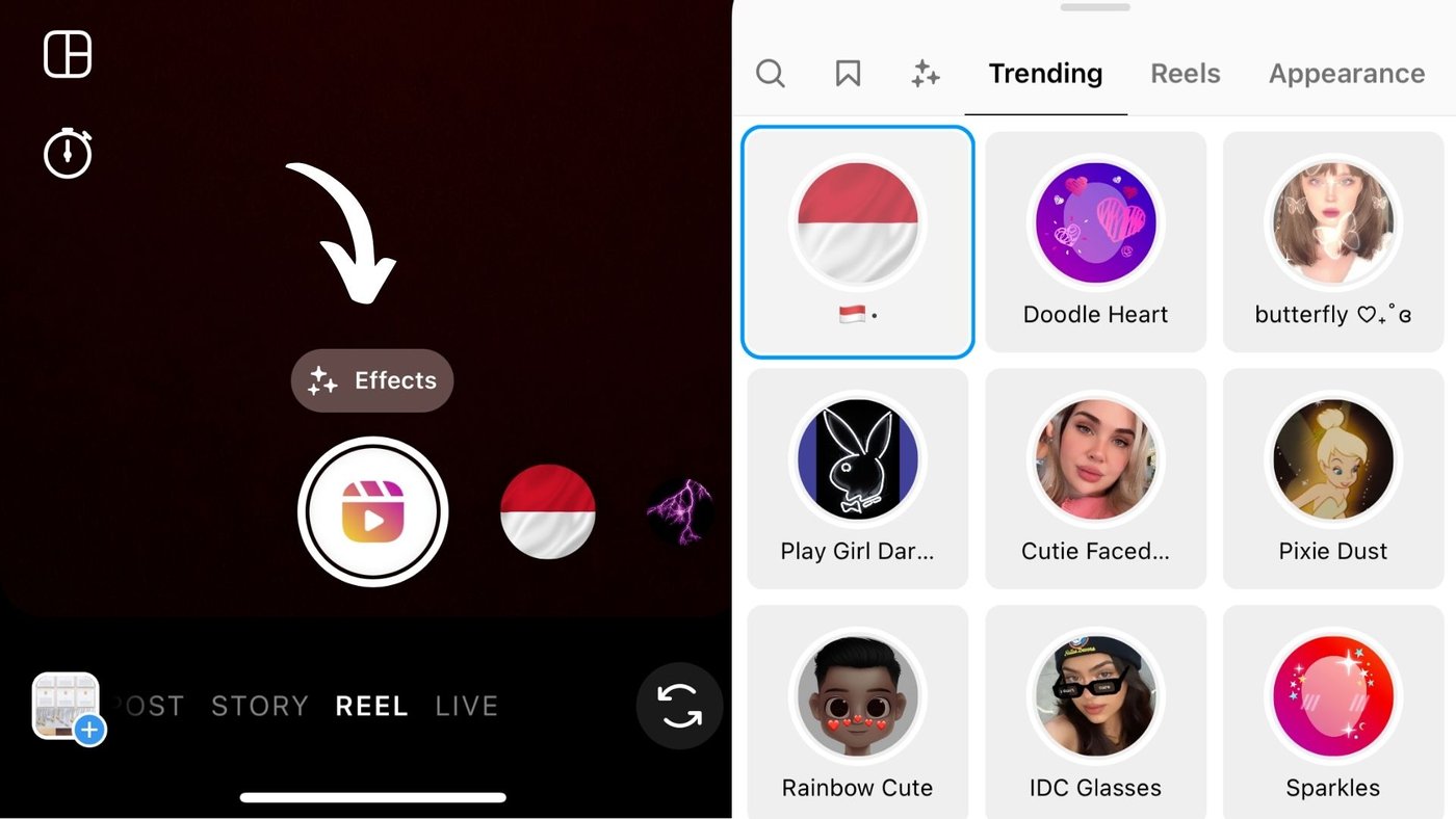 Cómo hacer reels con efectos AR