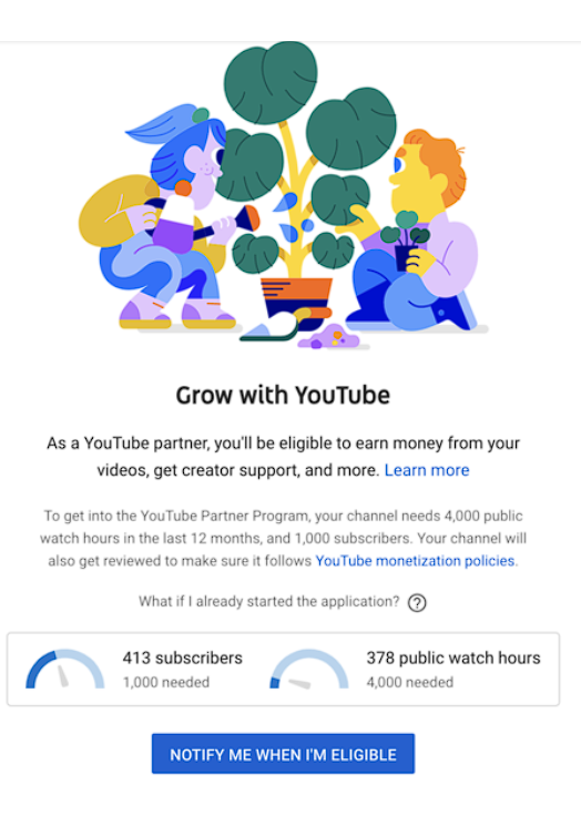 Assine os Termos do Programa de Parcerias do YouTube