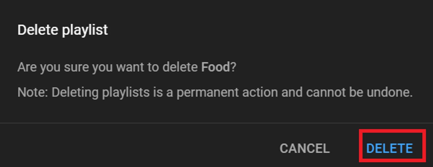 How to delete your playlist - Step 3