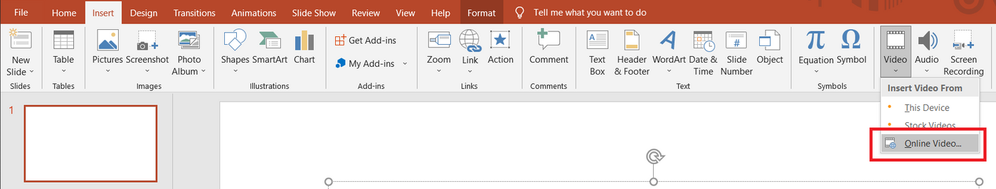 how to embed a vimeo video to PPT - Step 3