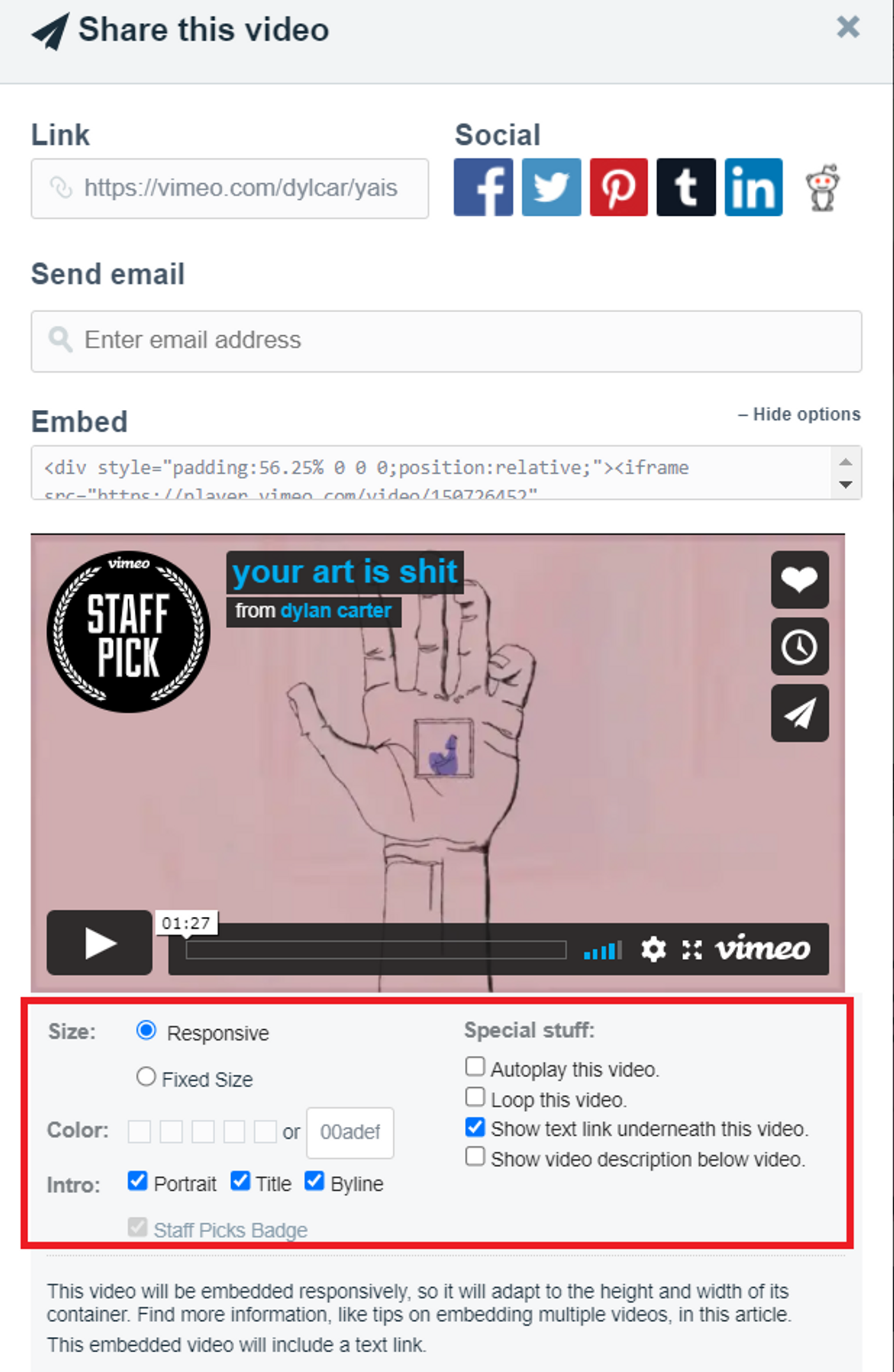 how to embed a vimeo video to PPT - Step 3