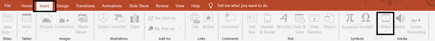 How to embed a video from YT to PPT in MS Office 365 - Step 2