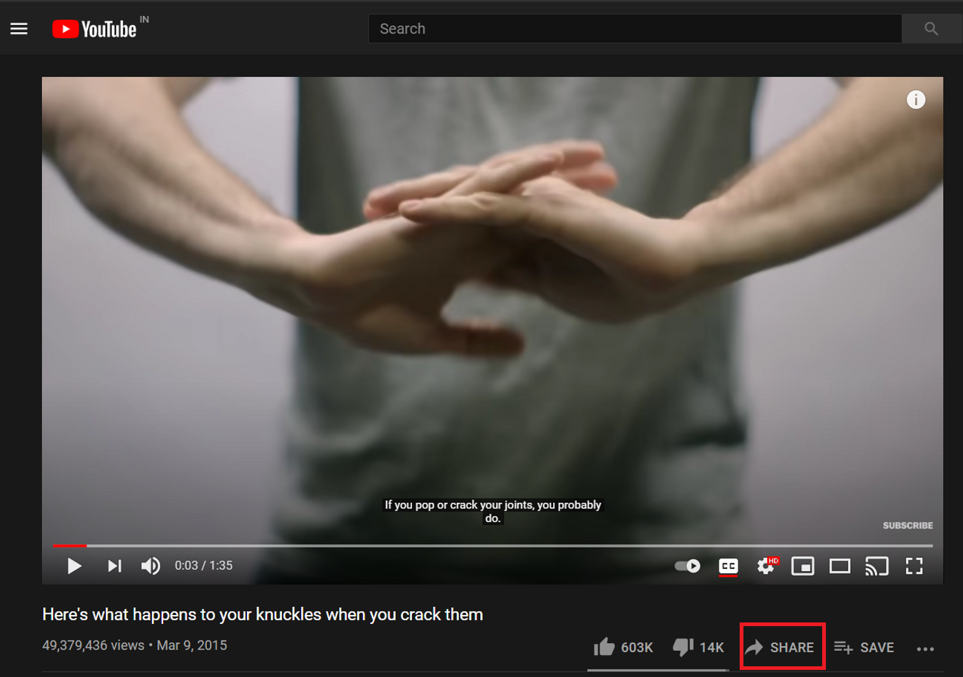 how to embed a YT video to PPT - step 1