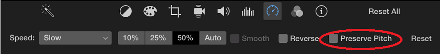 how to speed up or slow down a video on Mac_step 4