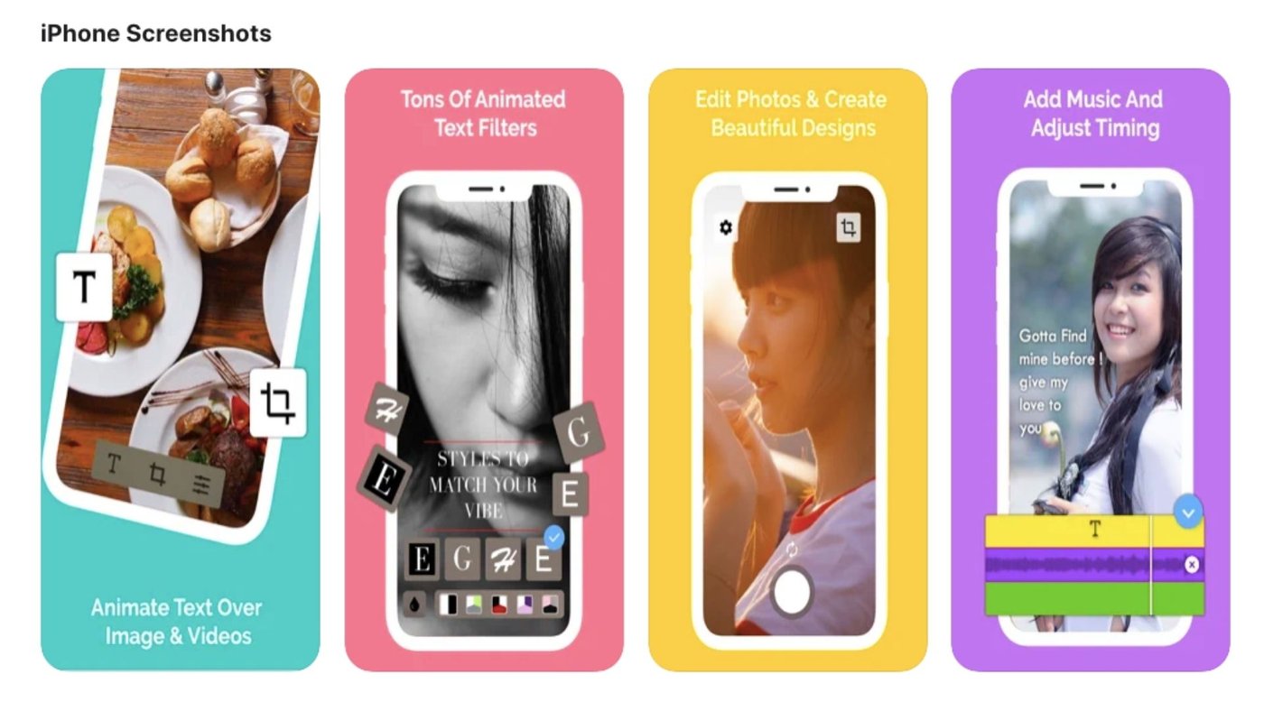 Hyper-type app para stories