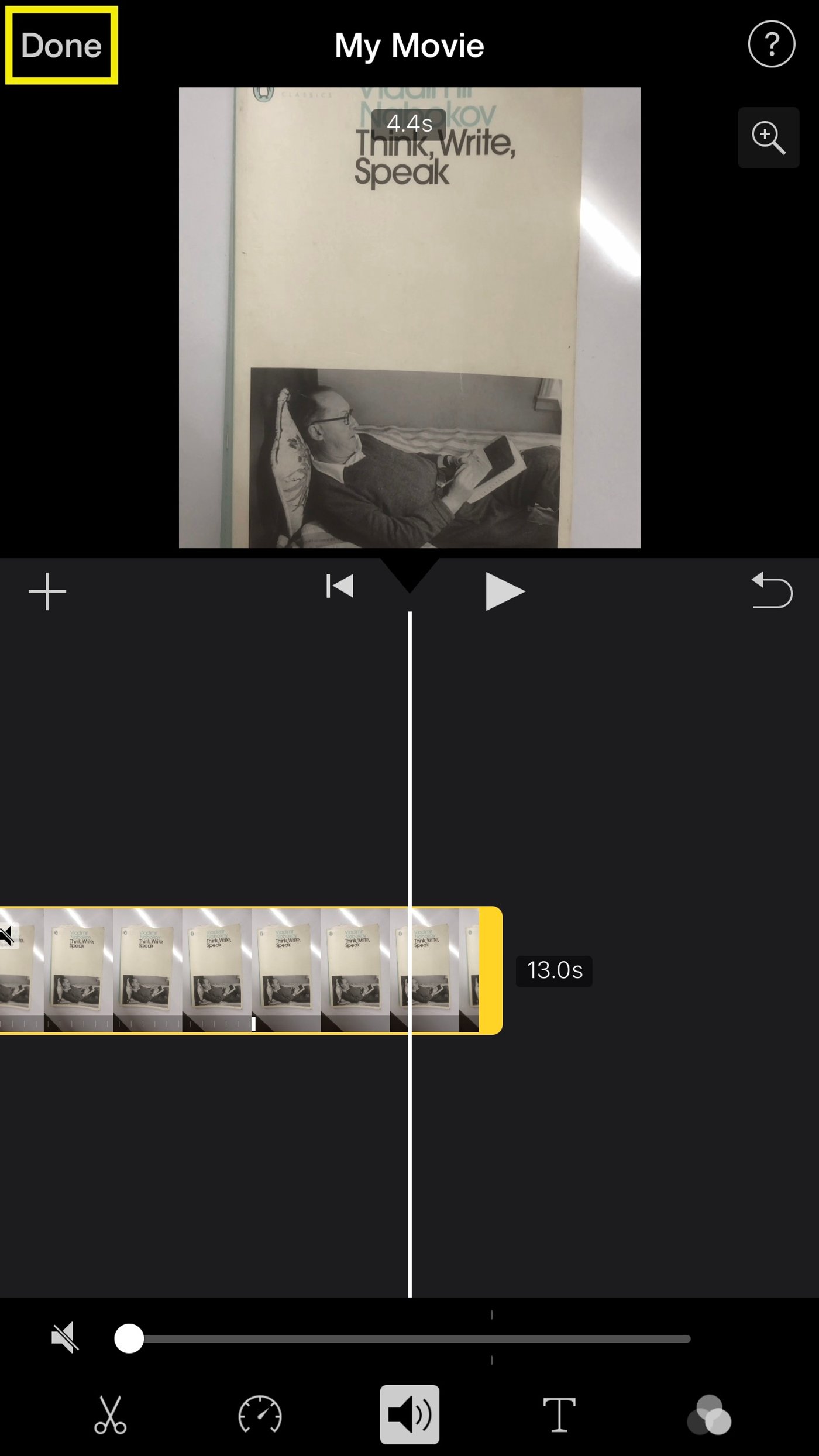How To Mute a Video on iPhone Using the iMovie App-step 7