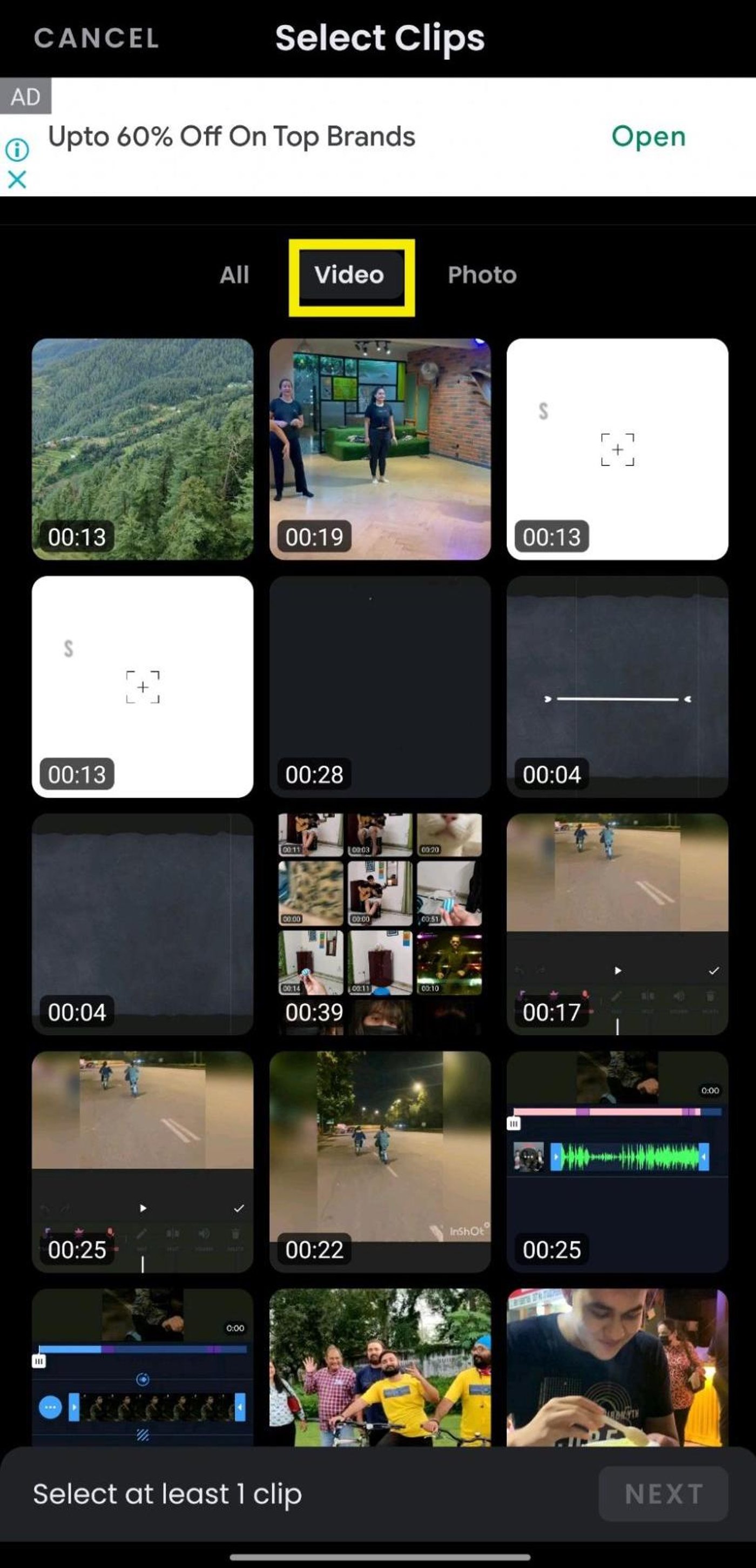 add music to videos on Android using Viva Video_step 3