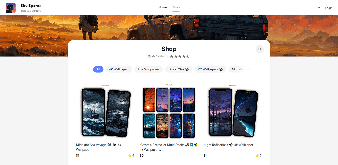 Transform your screen with dreamy 4K art – bold scenes, calm seas, and star