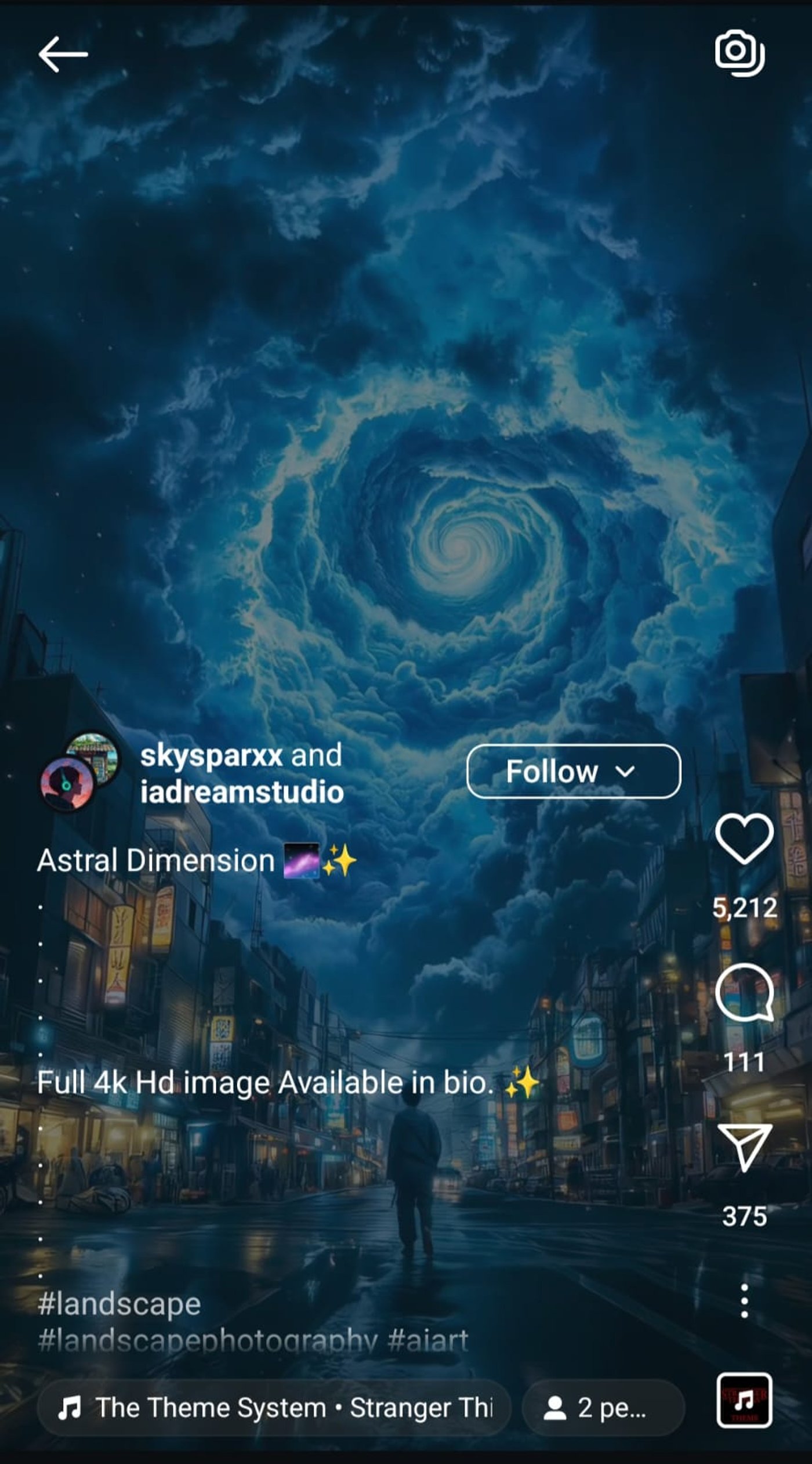 Step into the astral vortex—where dreams swirl in neon-lit cosmic streets below