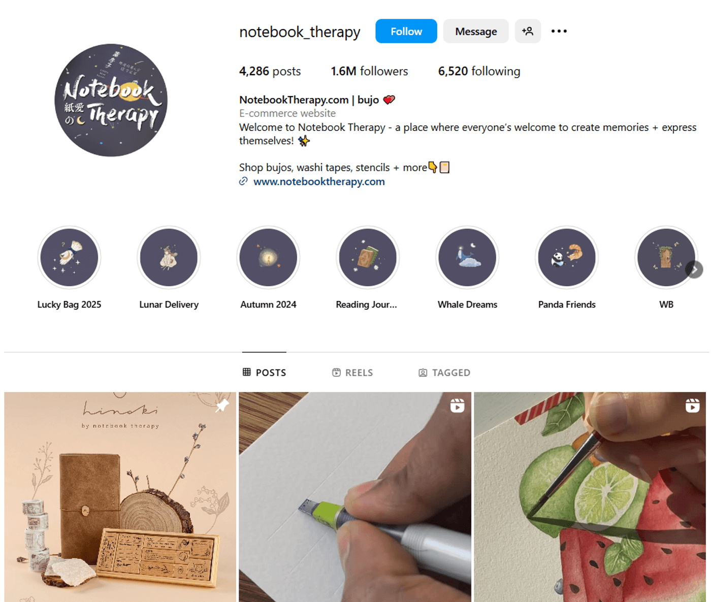 Notebook Therapy is a creative space for stationery lovers—shop journals, tapes, stencils, and more