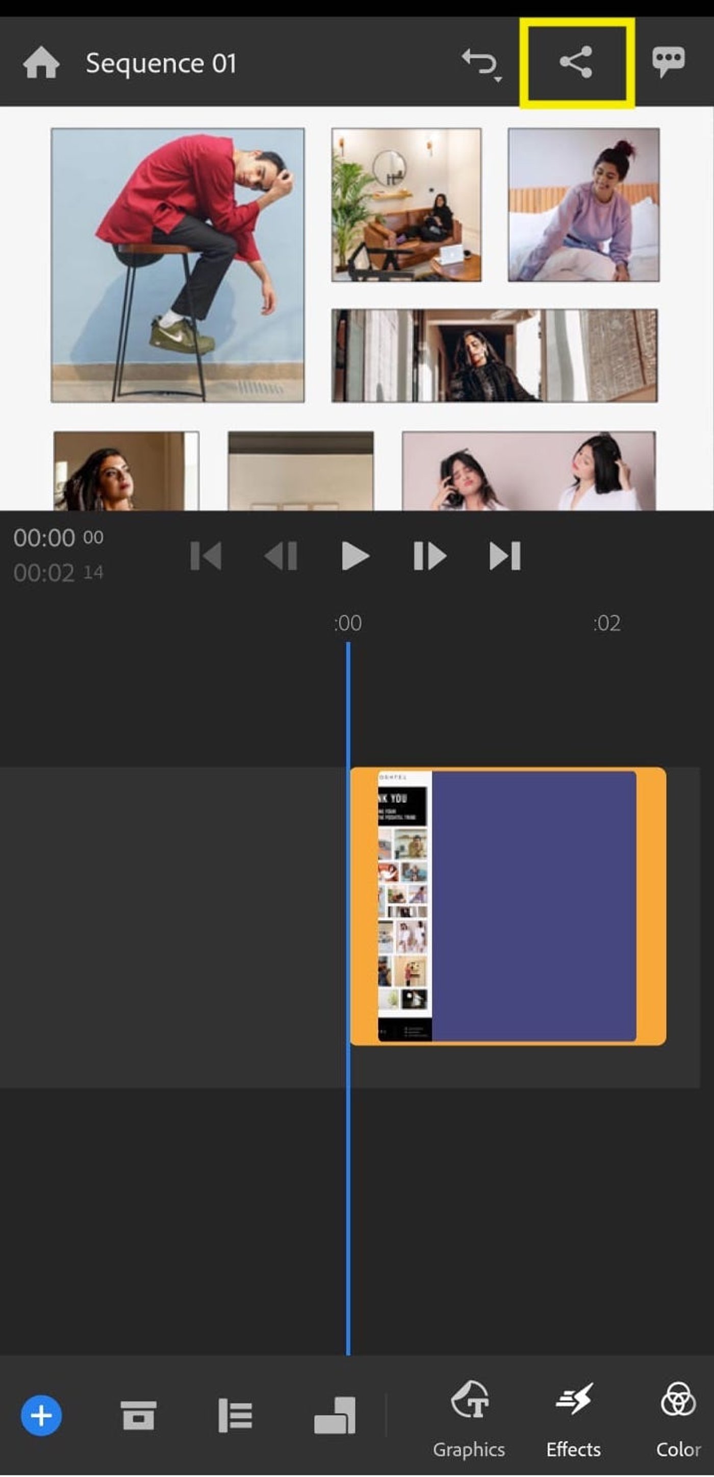 add music to videos on Android using Adobe Premiere Rush_step 8