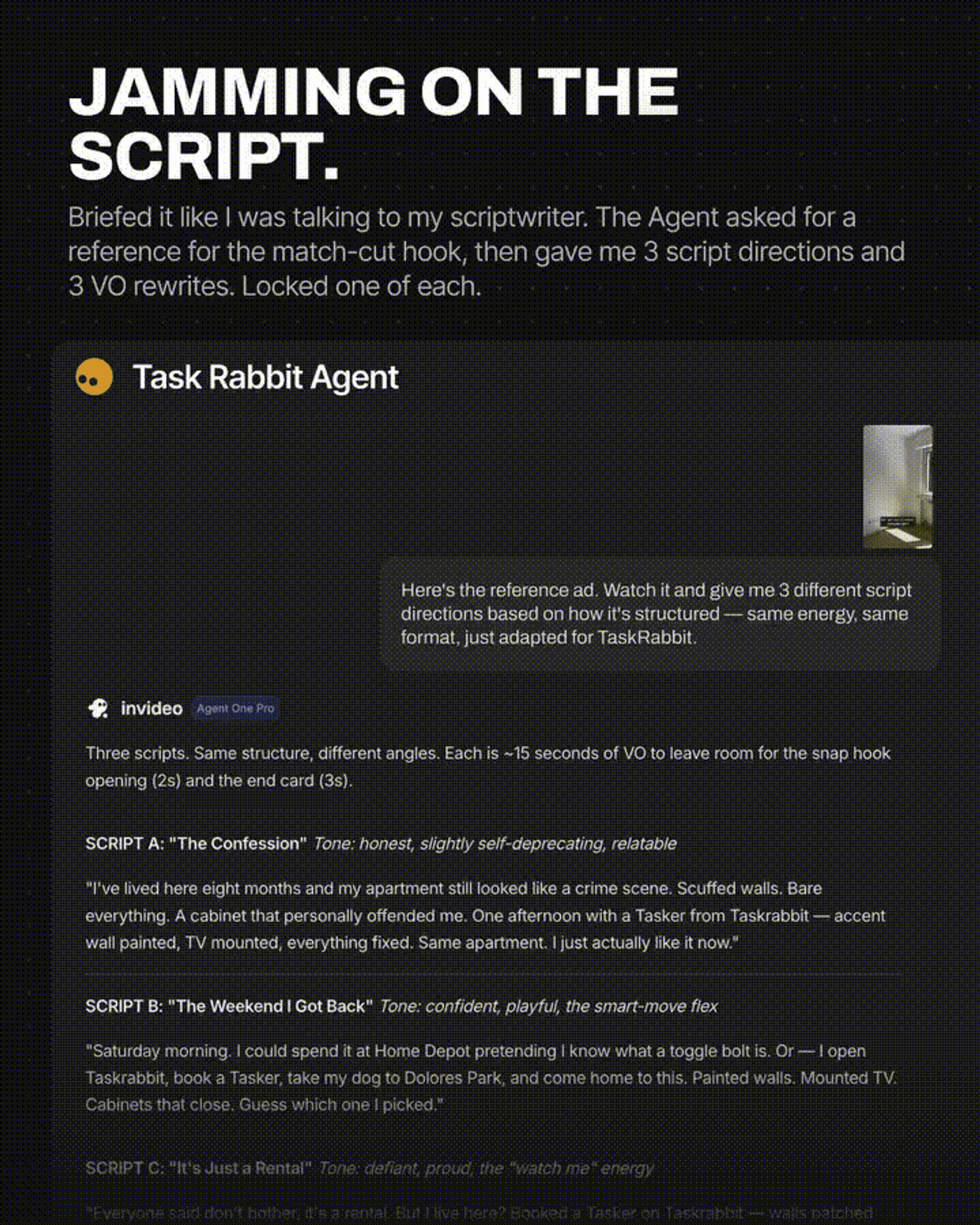 Create a script with AI Agents