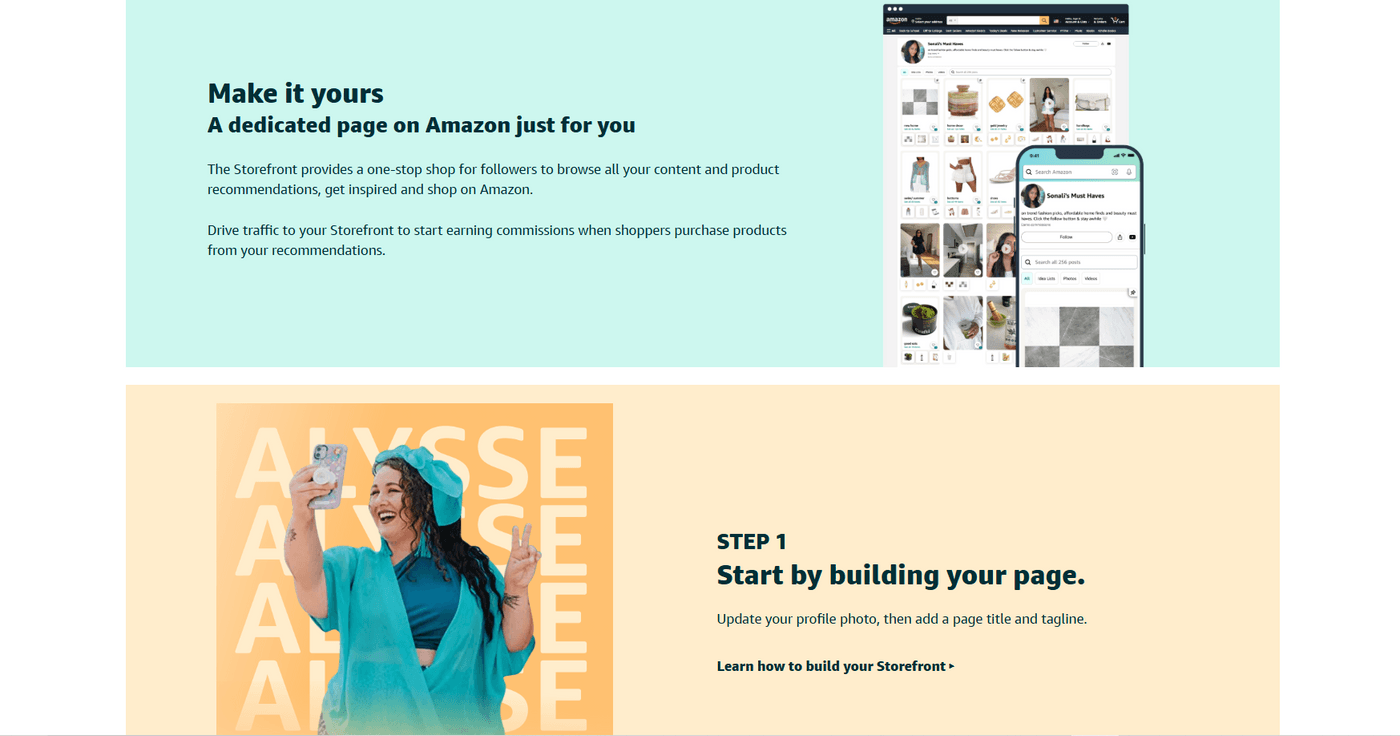 Website page displaying an image of a woman, highlighting the visual elements of the site.