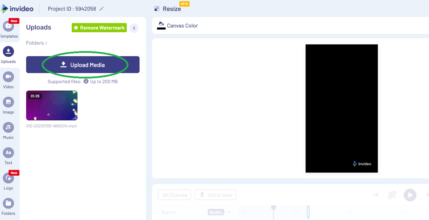 Create a slideshow video using InVideo_ step 2