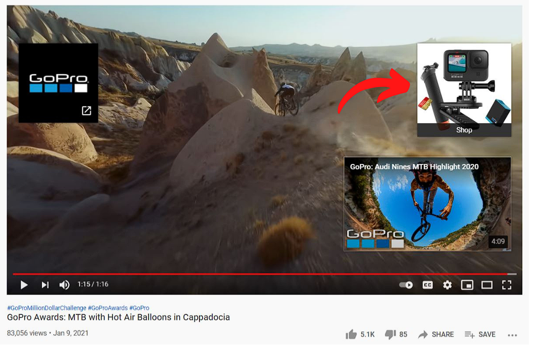 end screen com link para compra