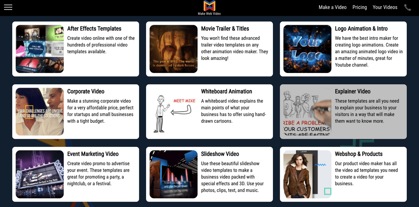 Make Web Video animación de videos