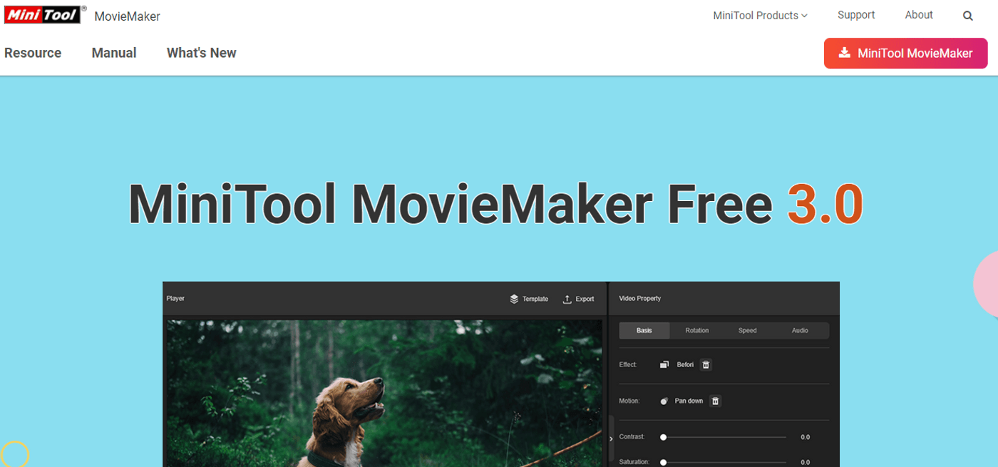 MiniTool Moviemaker editor de video
