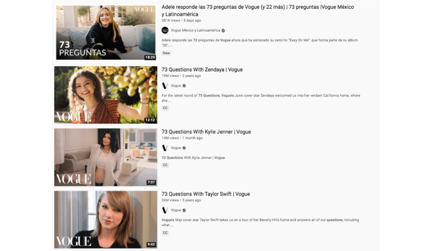Playlist con número pero no nombre de canal de Youtube
