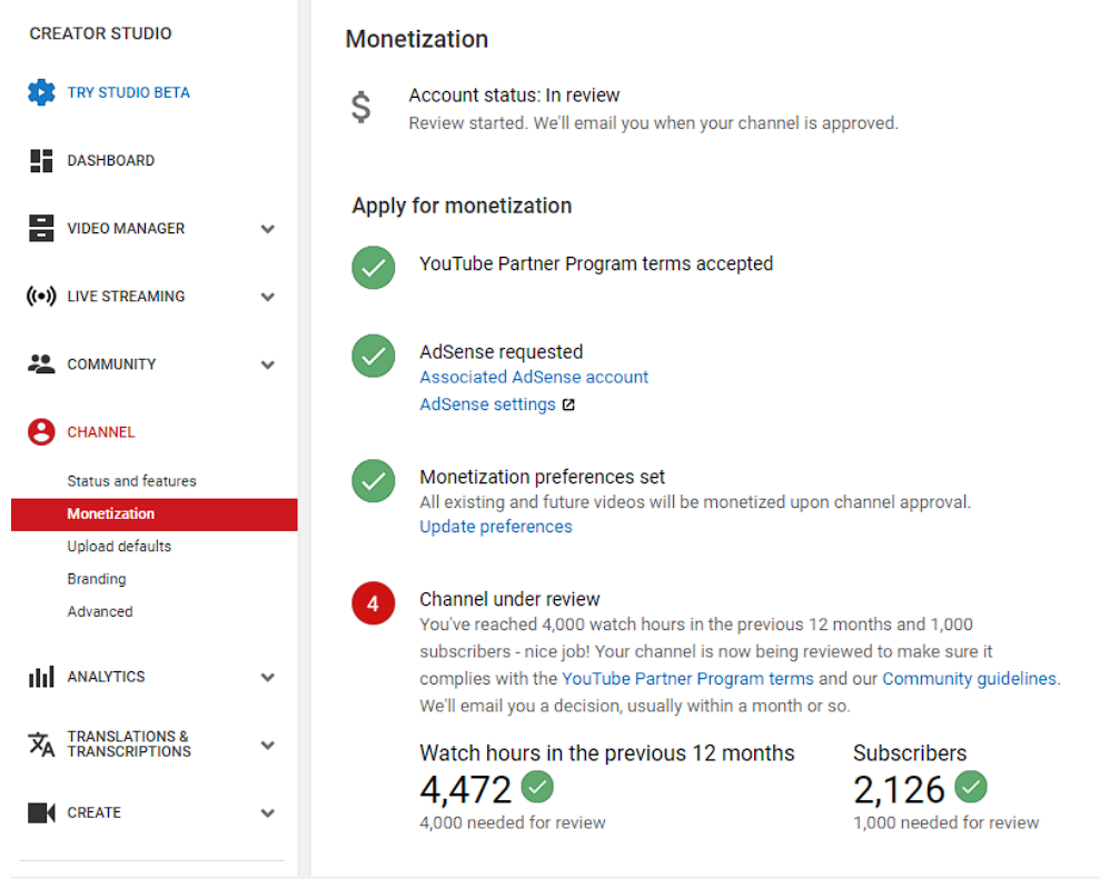 como monetizar seu canal do youtube