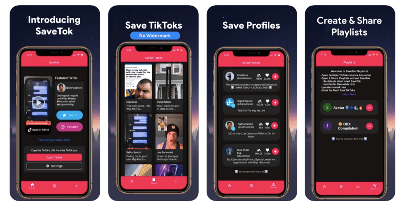 SaveTok para descargar videos de TikTok