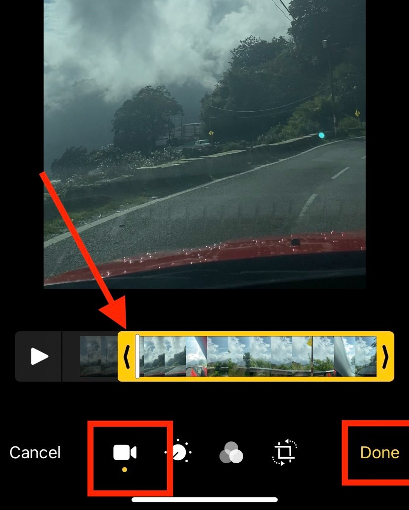 How to trim a video using the iPhone Photos app_ Step 2