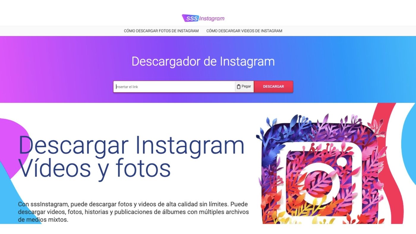 SSSinstagram descargar videos de IG