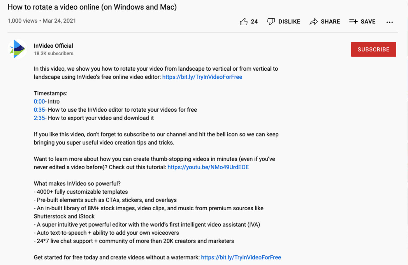 Tags para la descripción de YouTube