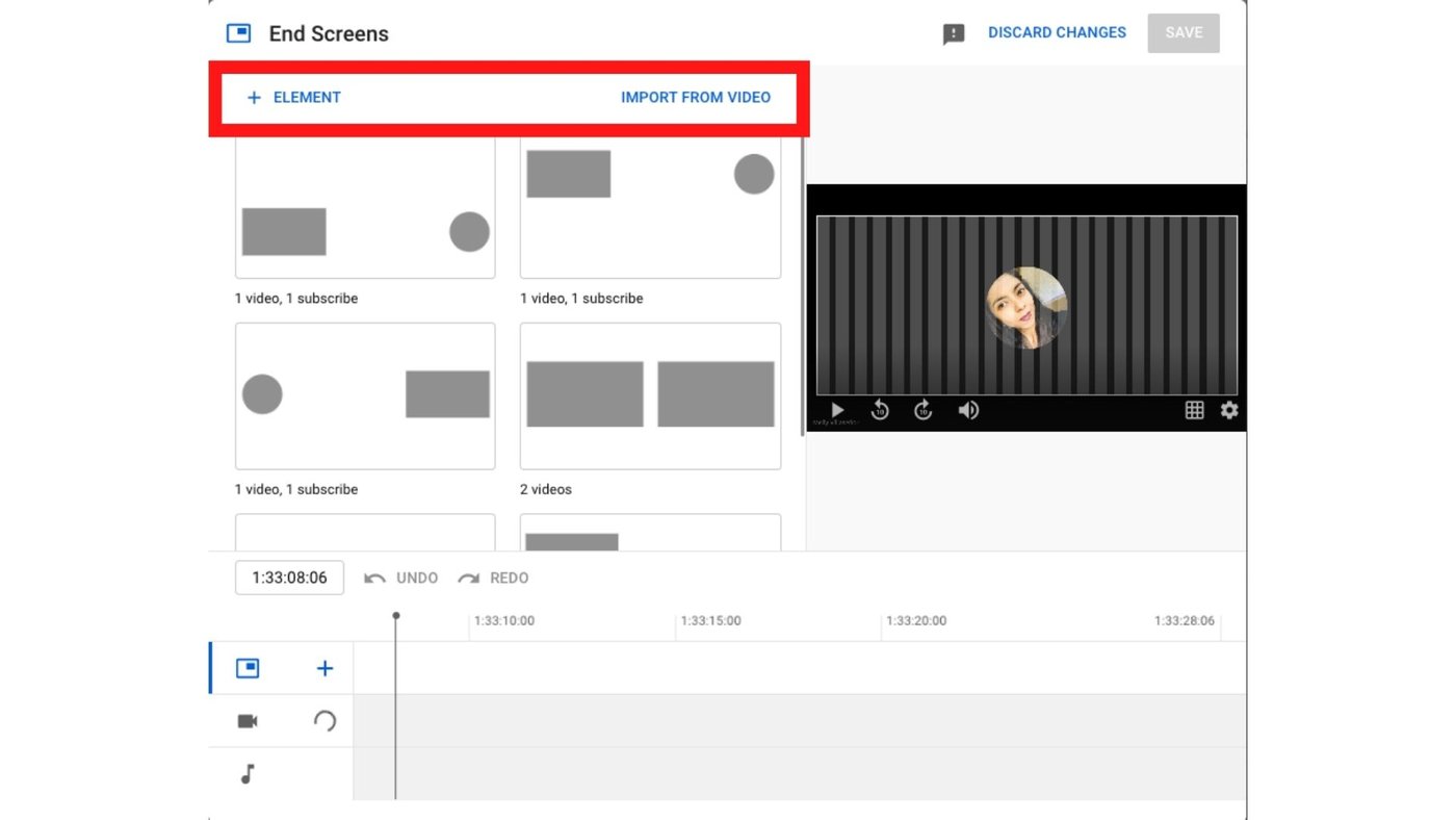 Cuál es el proceso para editar youtube end screen durante subida