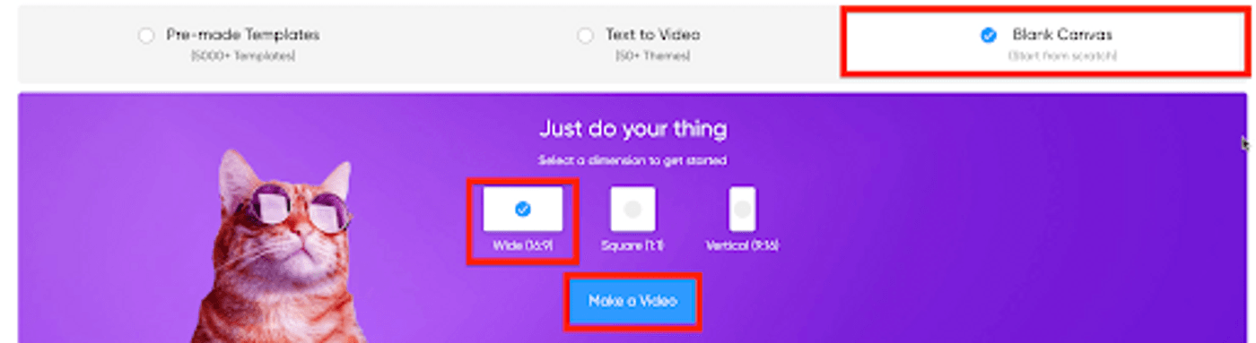 Turn your screen recordings into professional videos using InVideo - Step 1