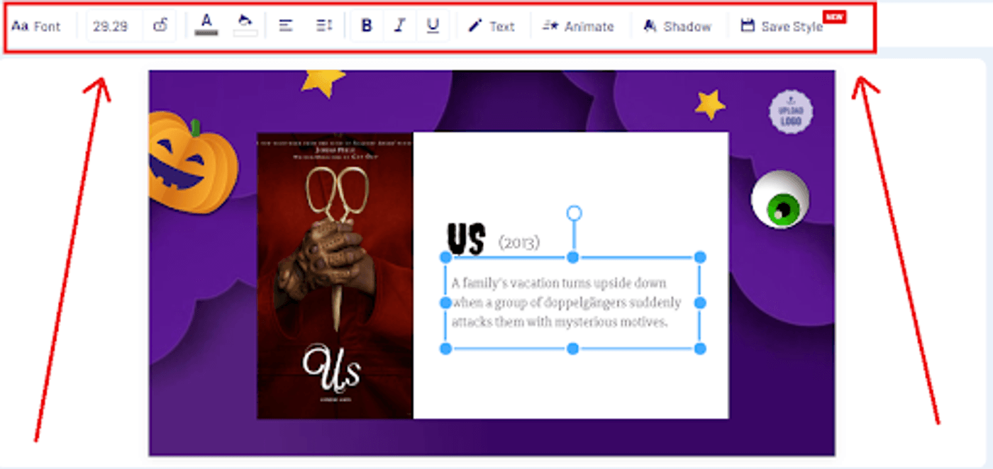 How to edit Halloween Recommendation Videos template - Step 5a