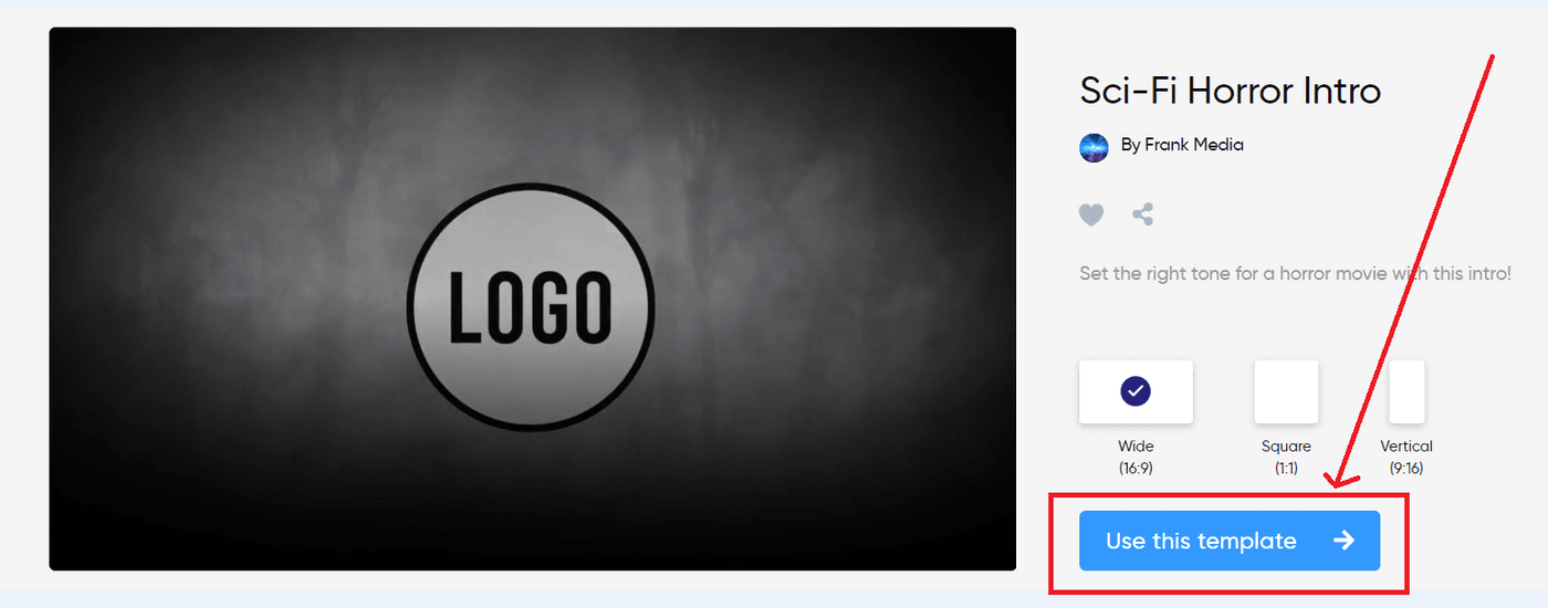 How to edit Halloween Intro/Outro Video template - Step 1