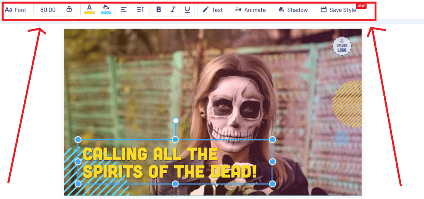 How to edit Halloween Party template - Step 3a