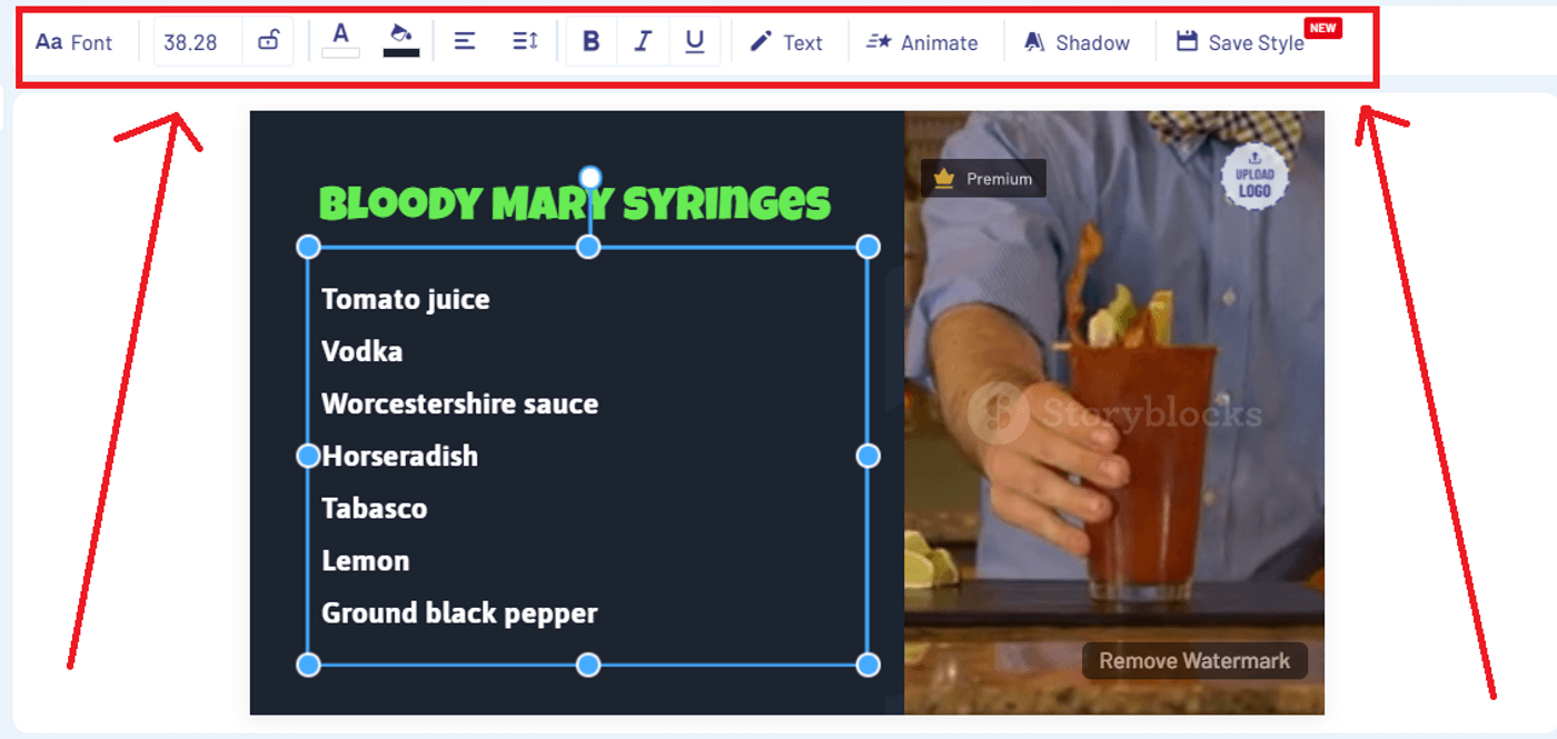 How you can personalize Halloween Recipe Videos template for your brand: Step 5a