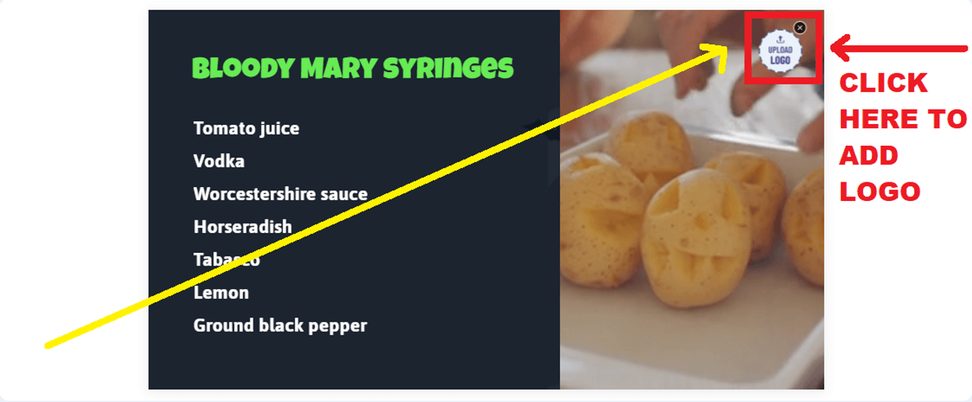 How you can personalize Halloween Recipe Videos template for your brand: Step 6