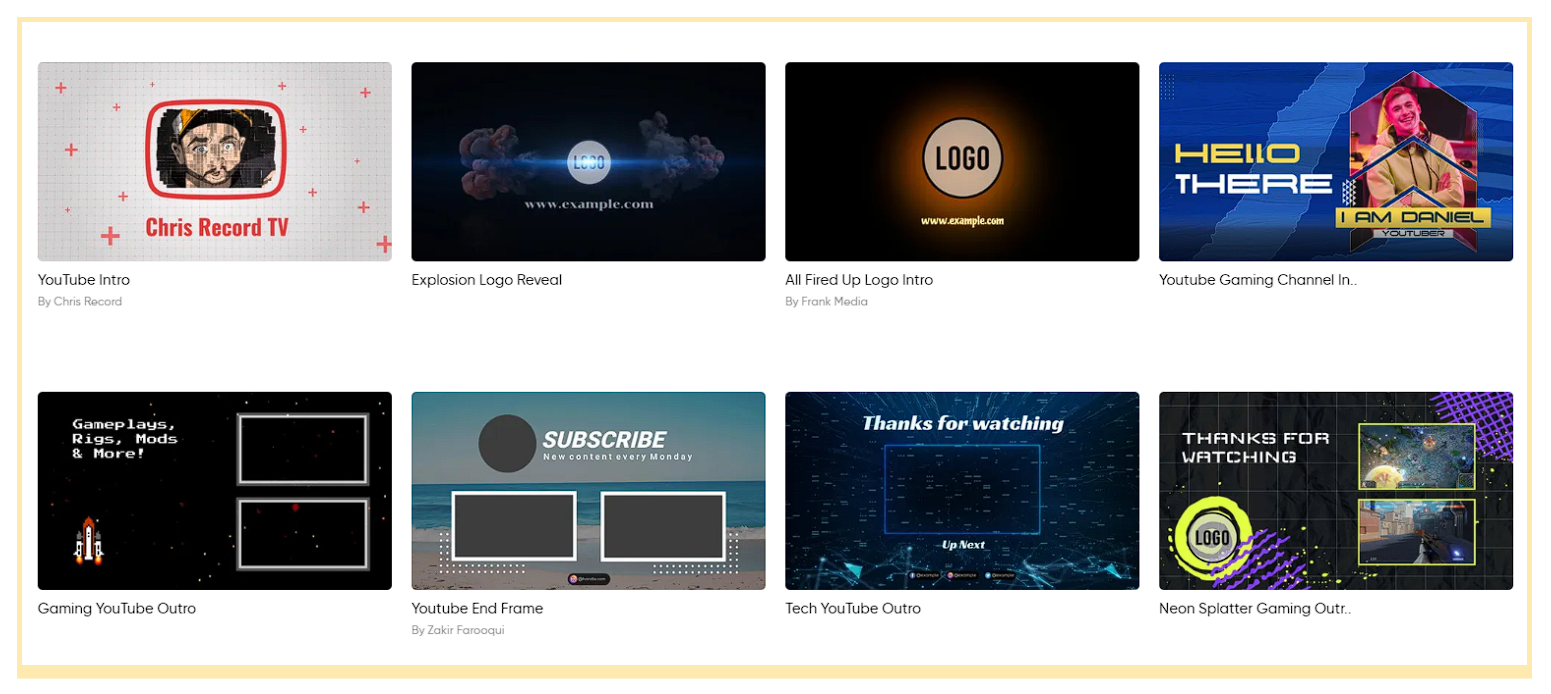 vinheta para encerramento de video no yotube