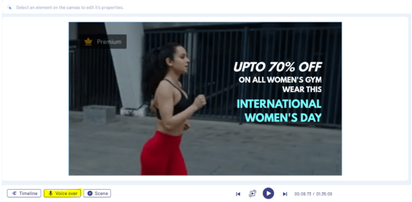 como incluir voice over invideo editor