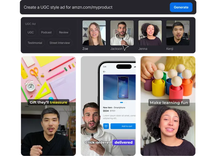 Generate Best UGC Ads with AI