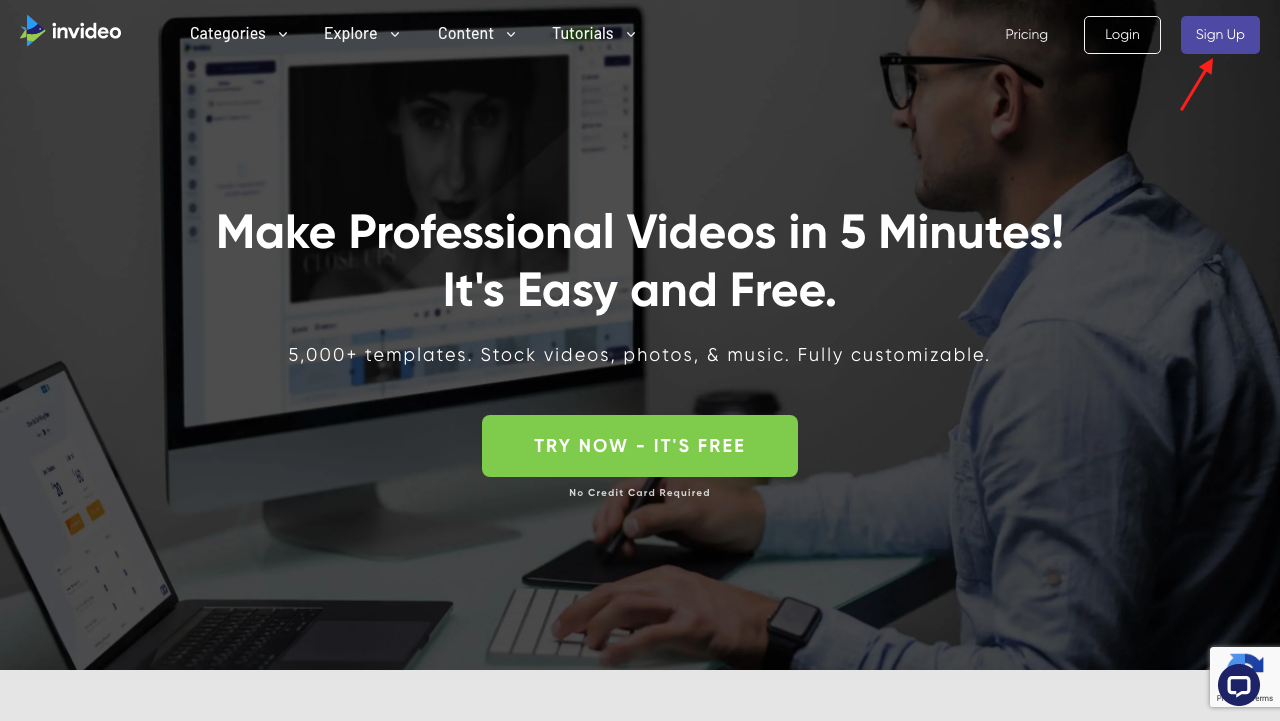 How To Create A Linkedin Video Using invideo - Step 1
