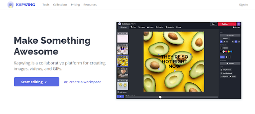 kapwing video editor