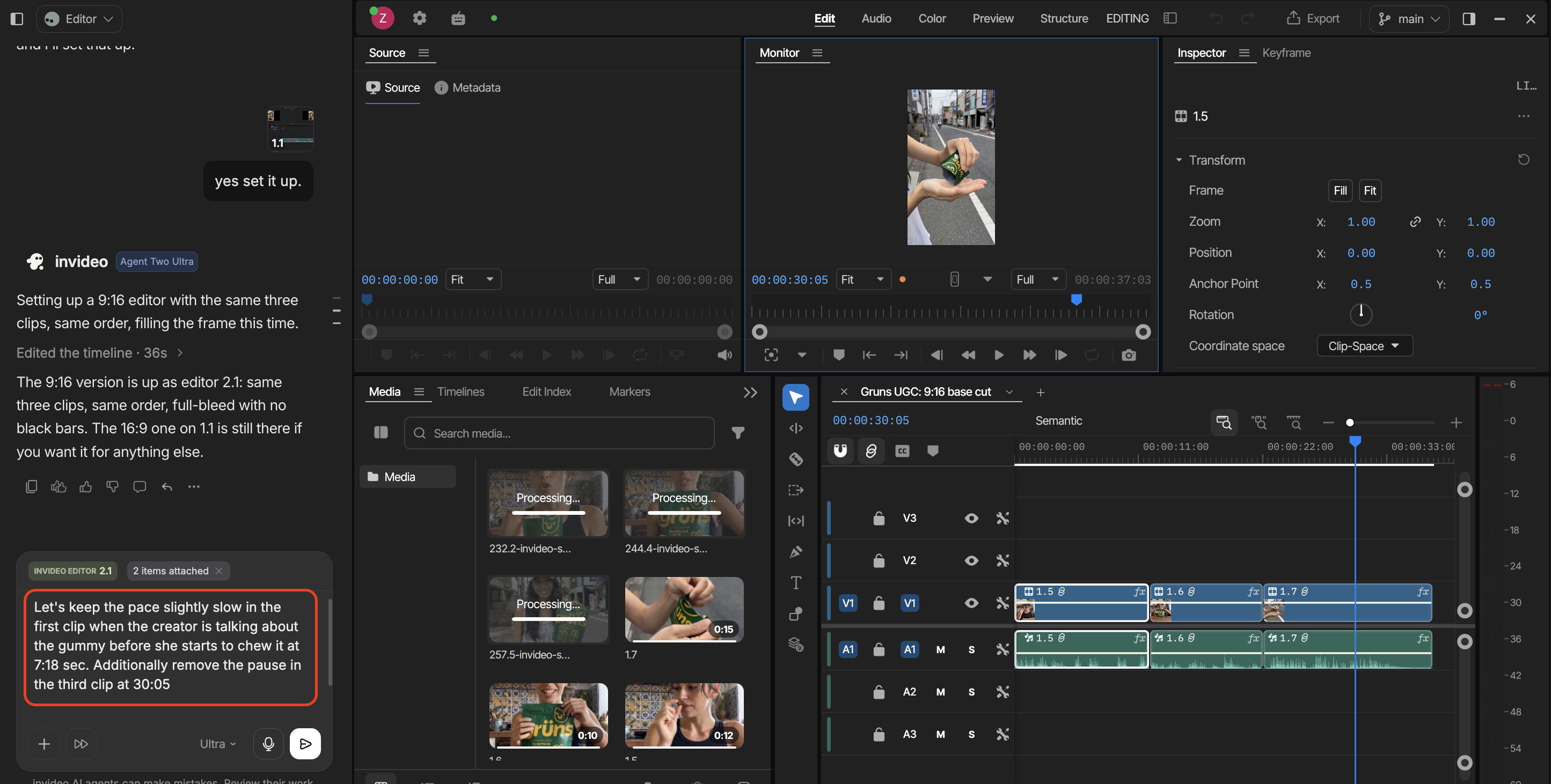 focused revision for the rough cut