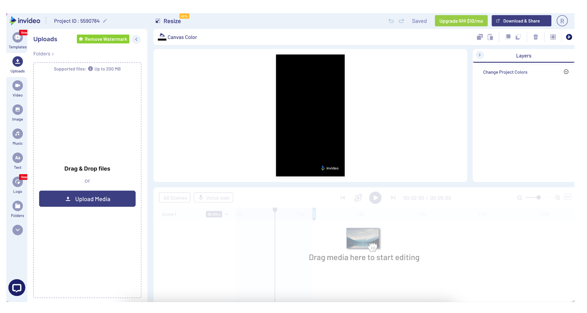 add text to TikTok using invideo - Step 4