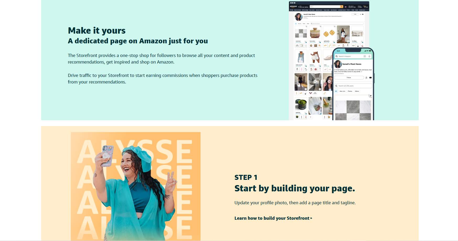 Website page displaying an image of a woman, highlighting the visual elements of the site.