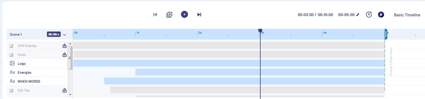 InVideo Advanced Timeline