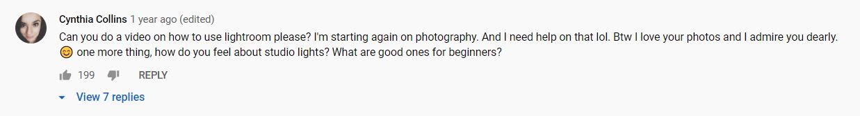 youtube video comments