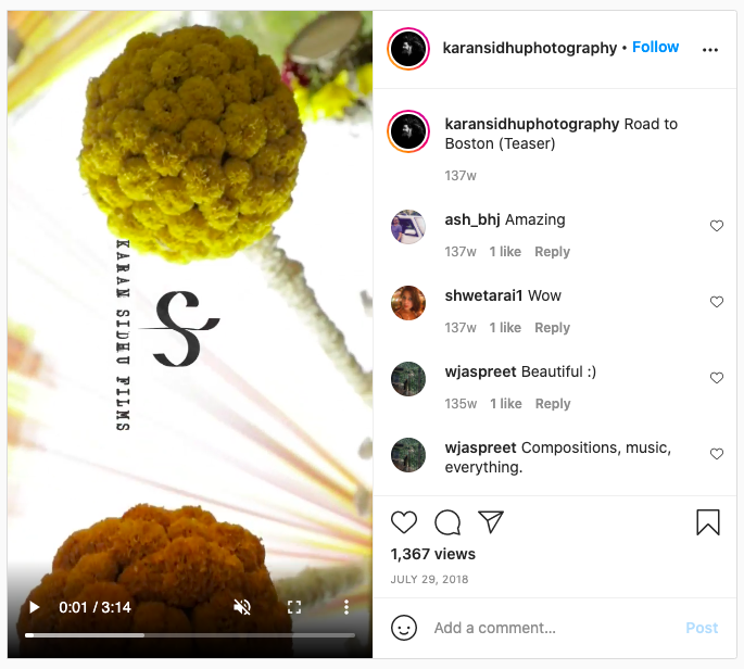 Uso de hashtags del contenido del video en IGTV