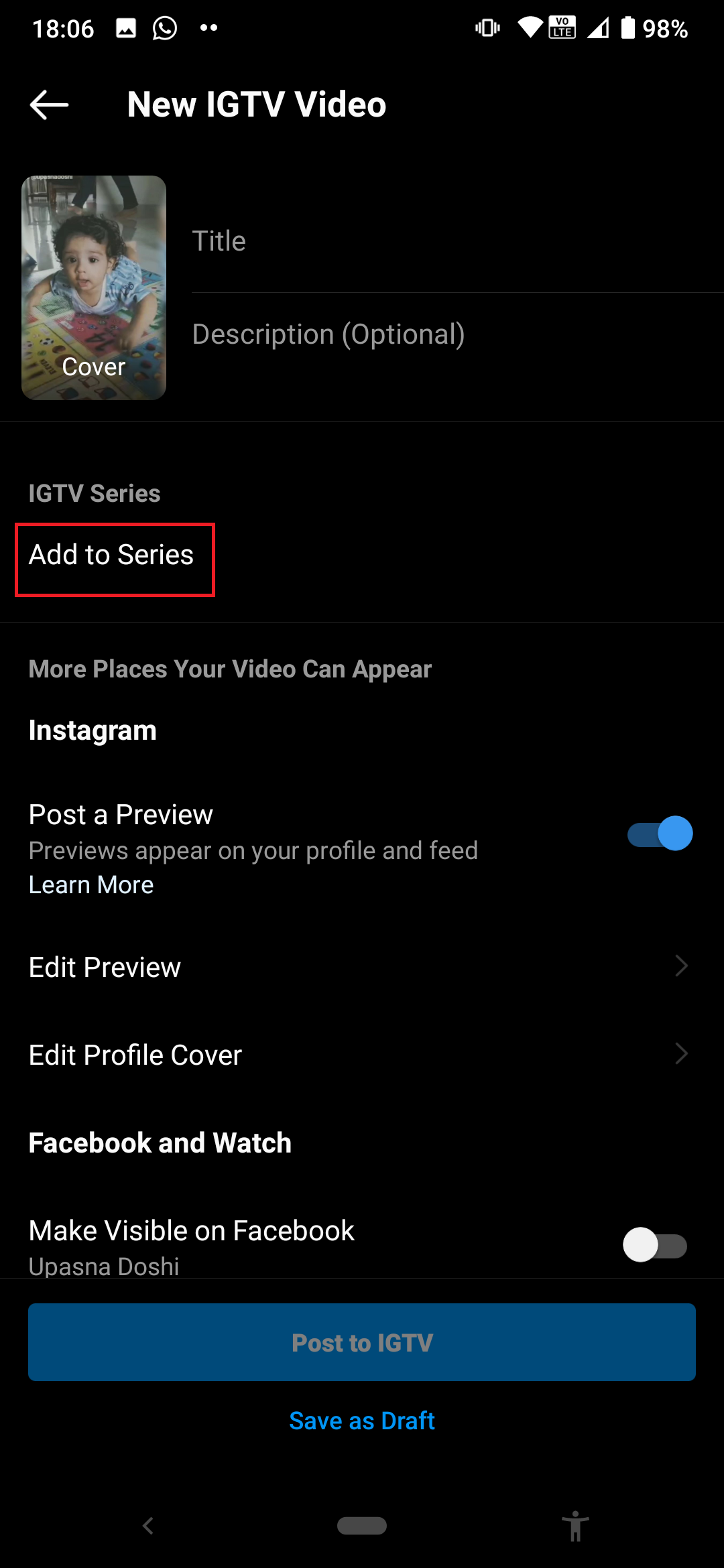 Crea tu primera serie en IGTV